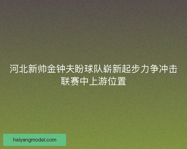 河北新帅金钟夫盼球队崭新起步力争冲击联赛中上游位置