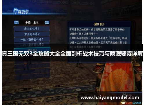 真三国无双3全攻略大全全面剖析战术技巧与隐藏要素详解